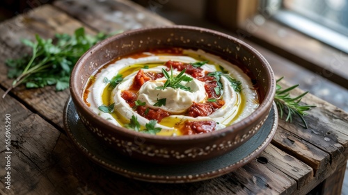 The national dish of Armenian cuisine. Mashed white bean soup.

