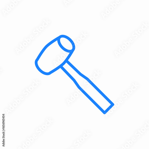 rubber mallet icon sign vector