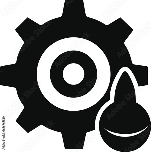 Gear with oil drop for maintenance