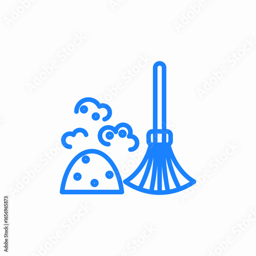 sweep dust icon sign vector
