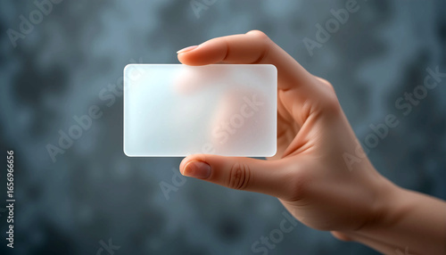 clean modern blank acrylic business card mockup for identity design presentation
