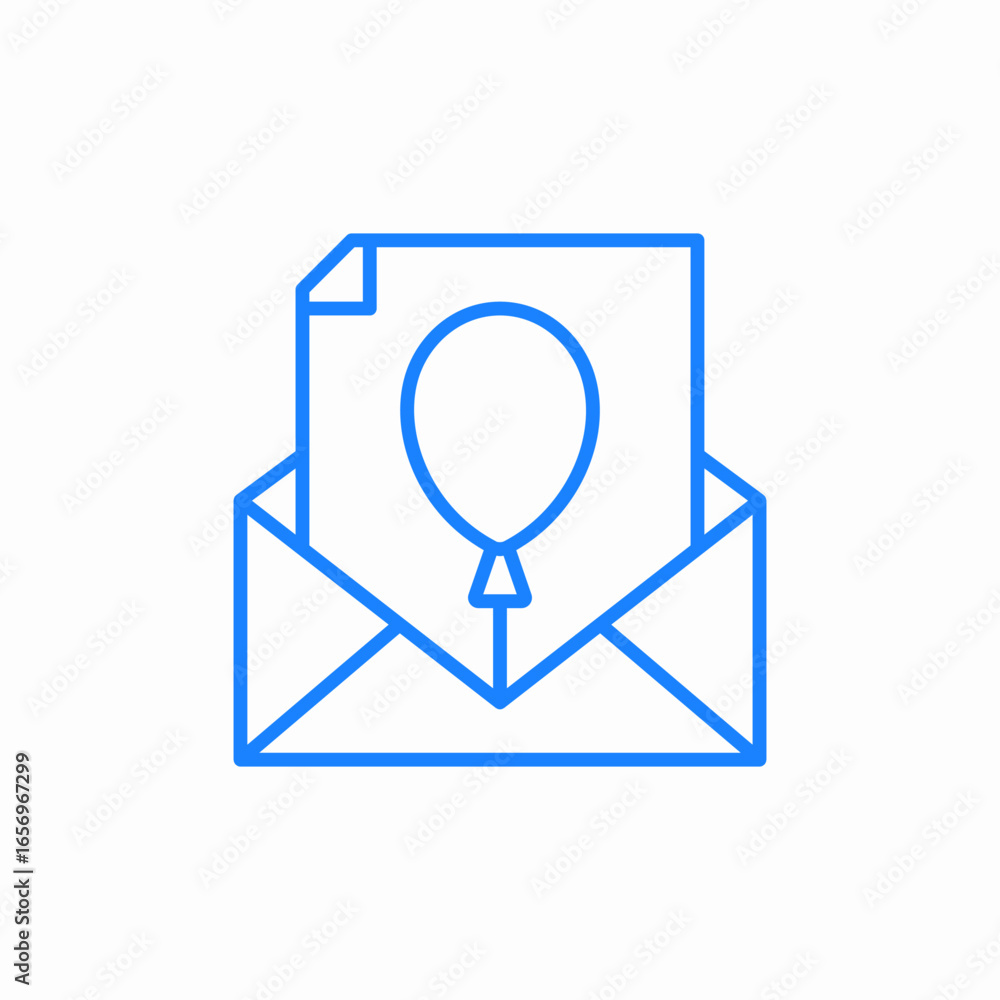 balloon invitation icon sign vector balloon invitation icon sign vector