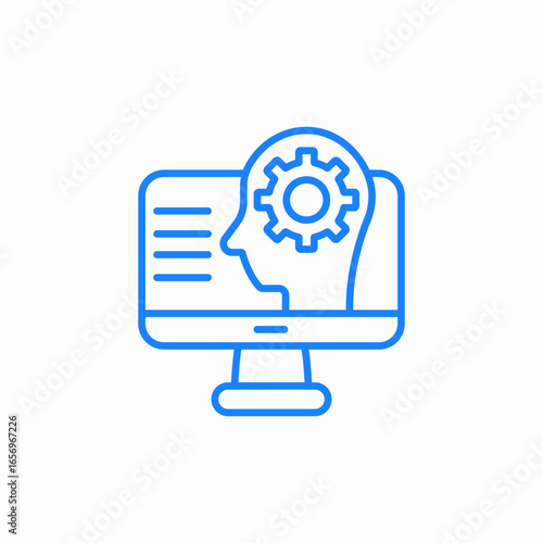 artificial intelligence research icon sign vector