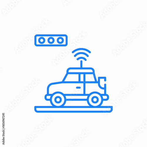 autonomous car navigation icon sign vector