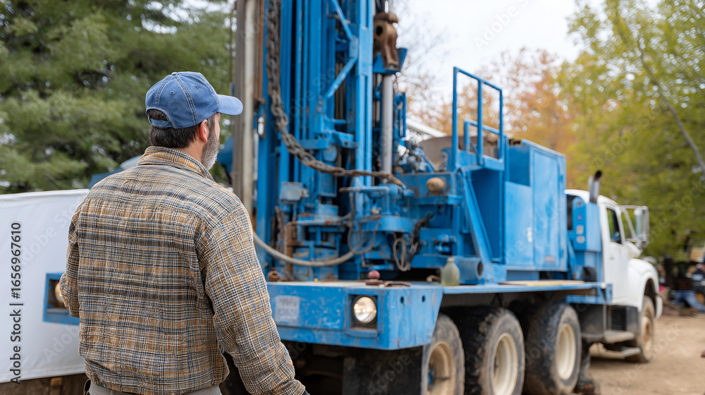 Obraz premium Emergency Water Well Drilling for Disaster Response and Recovery