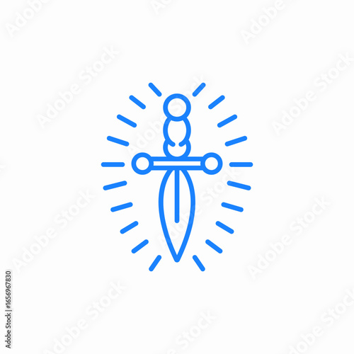 enchanted dagger icon sign vector