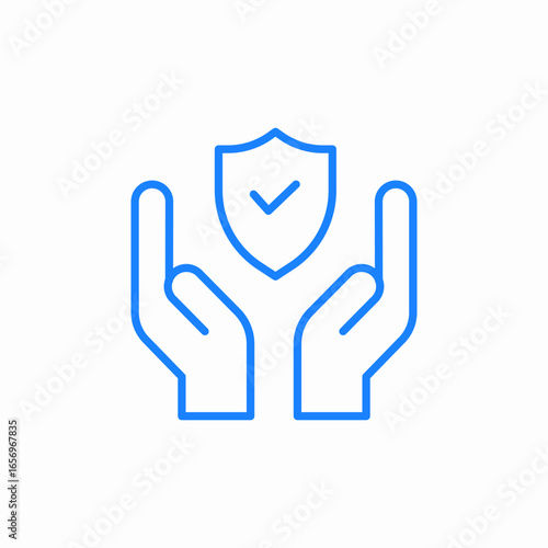 ensuring protection guarantees safety and reliability icon sign vector