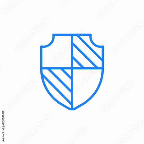 shield multi-tiered security safeguarding multiple aspects icon sign vector