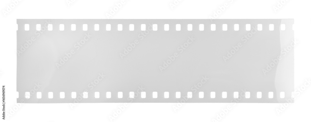 Obraz premium Blank gray film strip isolated on white background. Template Mock up