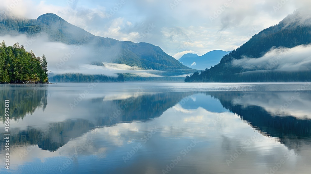 Fototapeta premium lake and mountains