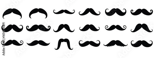 Collection of diverse classic mustache styles for fun, fashion, and facial hair inspiration