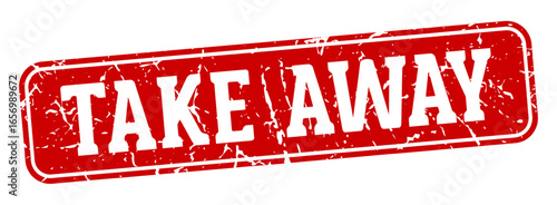 take away rectangular sign. take away stamp