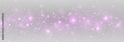Magic light with transparent sparkle and glittering spray in a festive glow. Abstract stardust background with luminous particles, bokeh and shimmer.