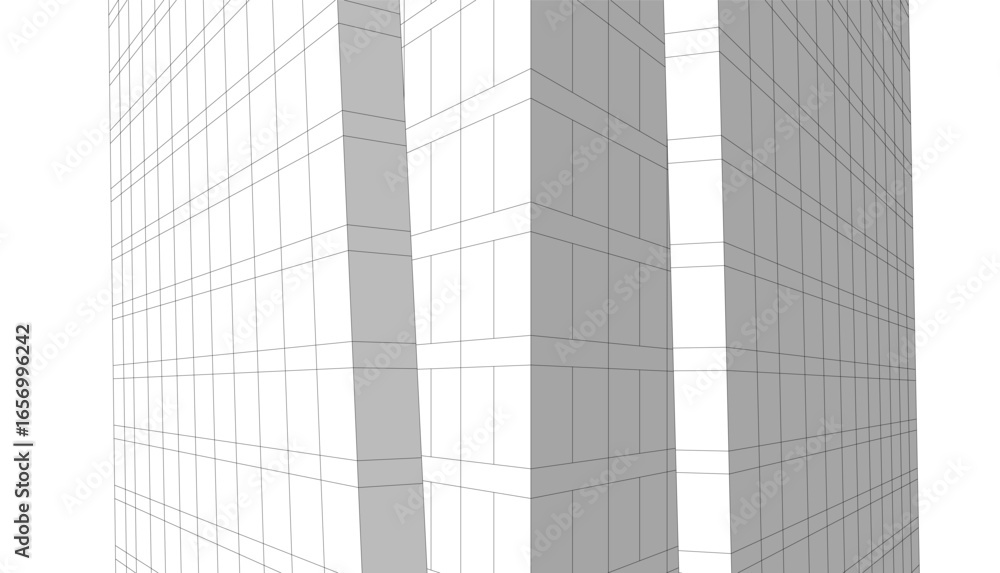 Fototapeta premium abstract architecture vector 3d rendering