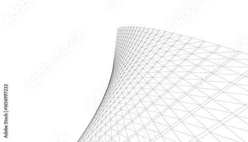 abstract architecture vector 3d rendering