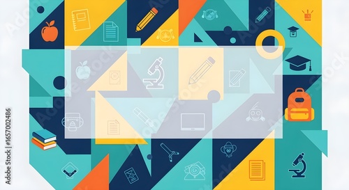 Education and Learning Icons Background