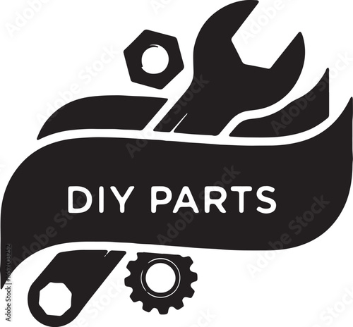 Modern Garage-Friendly DIY Parts Icon, Automotive E-commerce UI Element