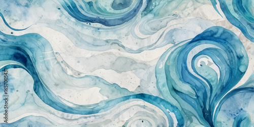 Sea water ocean wave vector background. Blue water ocean sea wave seamless background. Water ocean wave white and soft blue aqua, teal texture	
