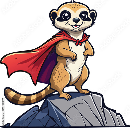 A Heroic Mascot with a Red Cape