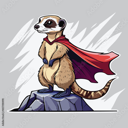 A Heroic Mascot with a Red Cape