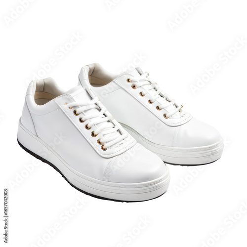 Wallpaper Mural Stylish White Sneakers with Classic Design and Modern Touch Torontodigital.ca