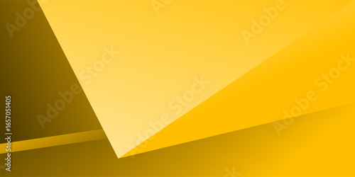 Yellow triangle and line shape color background for template, poster, flyer design. Vector illustration	