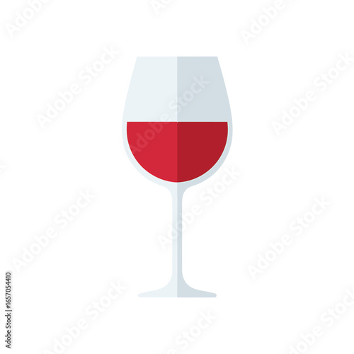 Illustration of a red wine glass, perfect for wine lists, bar menus, or elegant event invitations