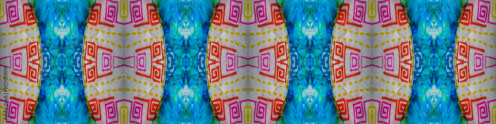 Fototapeta premium Multi Minimal Tribal Print. Seamless Geometric.