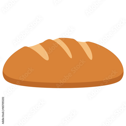 Illustration of a loaf of bread, a staple food made from baked dough