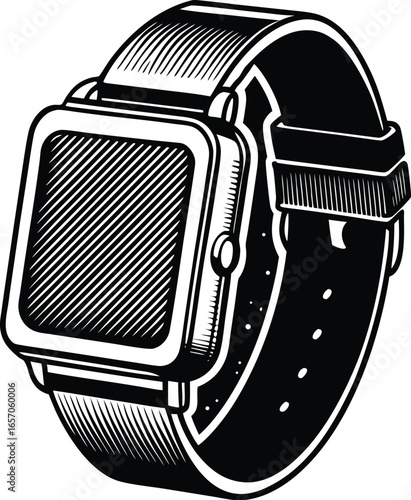 Classic Wristwatch Illustration A Timeless Accessory for Every Occasion