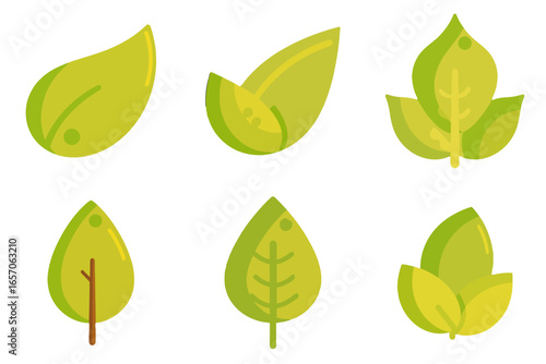 Discover vibrant green leaf designs and natural growth icons representing eco-friendly concepts and organic vitality for your projects.
