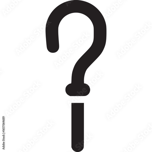 Question mark icon isolated on white background, representing inquiry, uncertainty, and the search for answers in a simple and recognizable design
