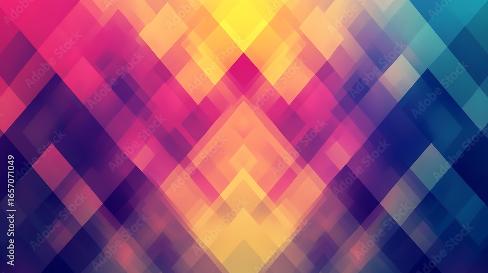 Obraz premium Abstract Geometric Pattern with Vibrant Gradient Colors photo background texture