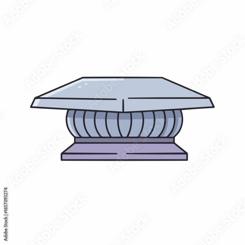 Decorative stone pedestal with ornate design in modern style  