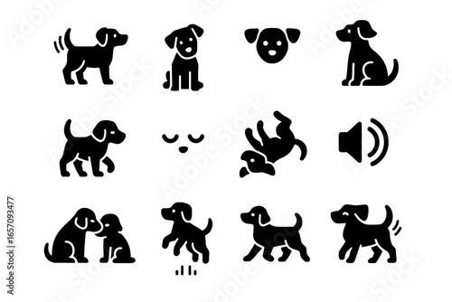 Icon cuddle vocalization tilt tail vector happy pet synthetic jumping behavior head