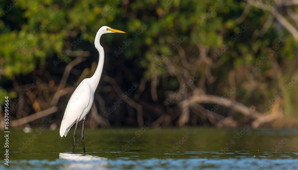 Fototapeta premium Heron standing on water