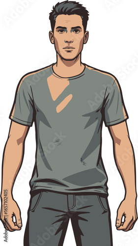 young man standing
