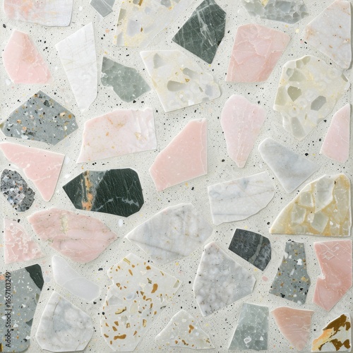 Sprinkles Across Terrazzo Chips Muted Pastel At Pastel Palette