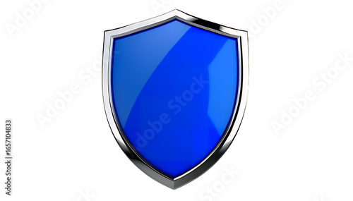 A 3D rendered glossy blue security shield with a shiny metal frame, isolated on a light gray background, symbolizing protection and safety. Free Download A 3D rendered glossy blue security shield with a shiny metal frame, isolated on a light gray background, symbolizing protection and safety. - GFXLoad