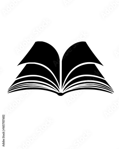Open book illustration, perfect for educational materials, library promotions, or literary themed designs and creative projects vector art drawing
