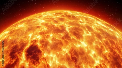 Pulse of solar energy—flaming surface undulates with eruptions and glowing granules