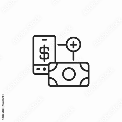 add money icon sign vector