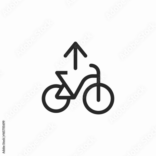 bicycle up icon sign vector