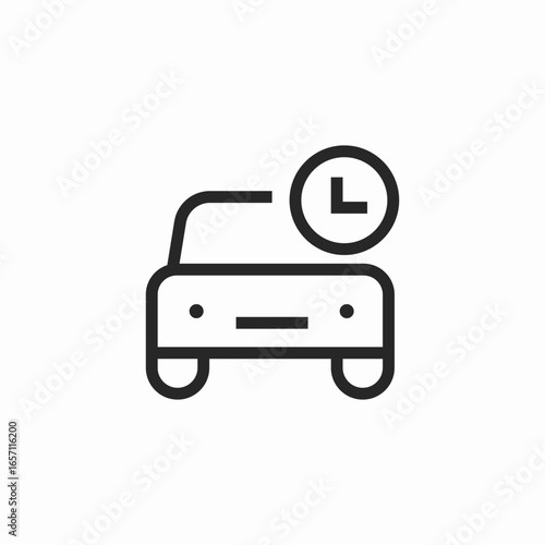 delayed car icon sign vector