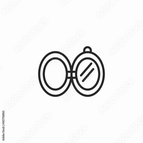 locket necklace icon sign vector