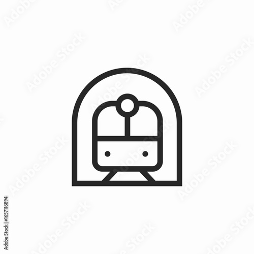 metro entrance icon sign vector