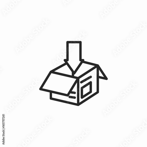 open package icon sign vector