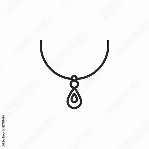 pendant necklace icon sign vector
