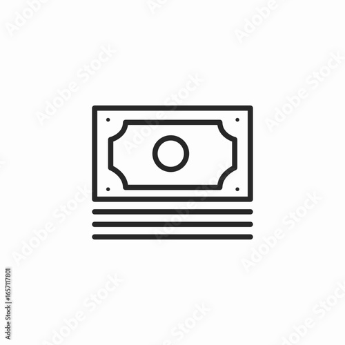 stack of bills icon sign vector