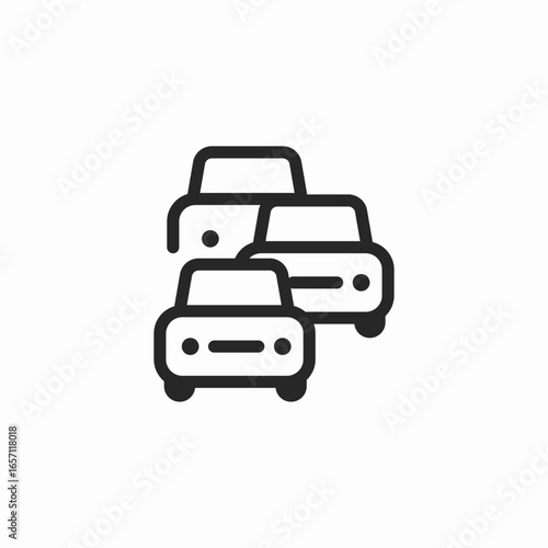 traffic jam icon sign vector